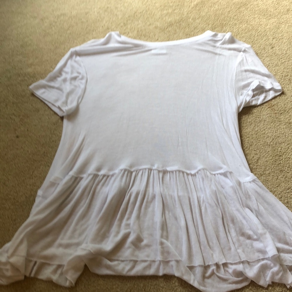 white flowy top